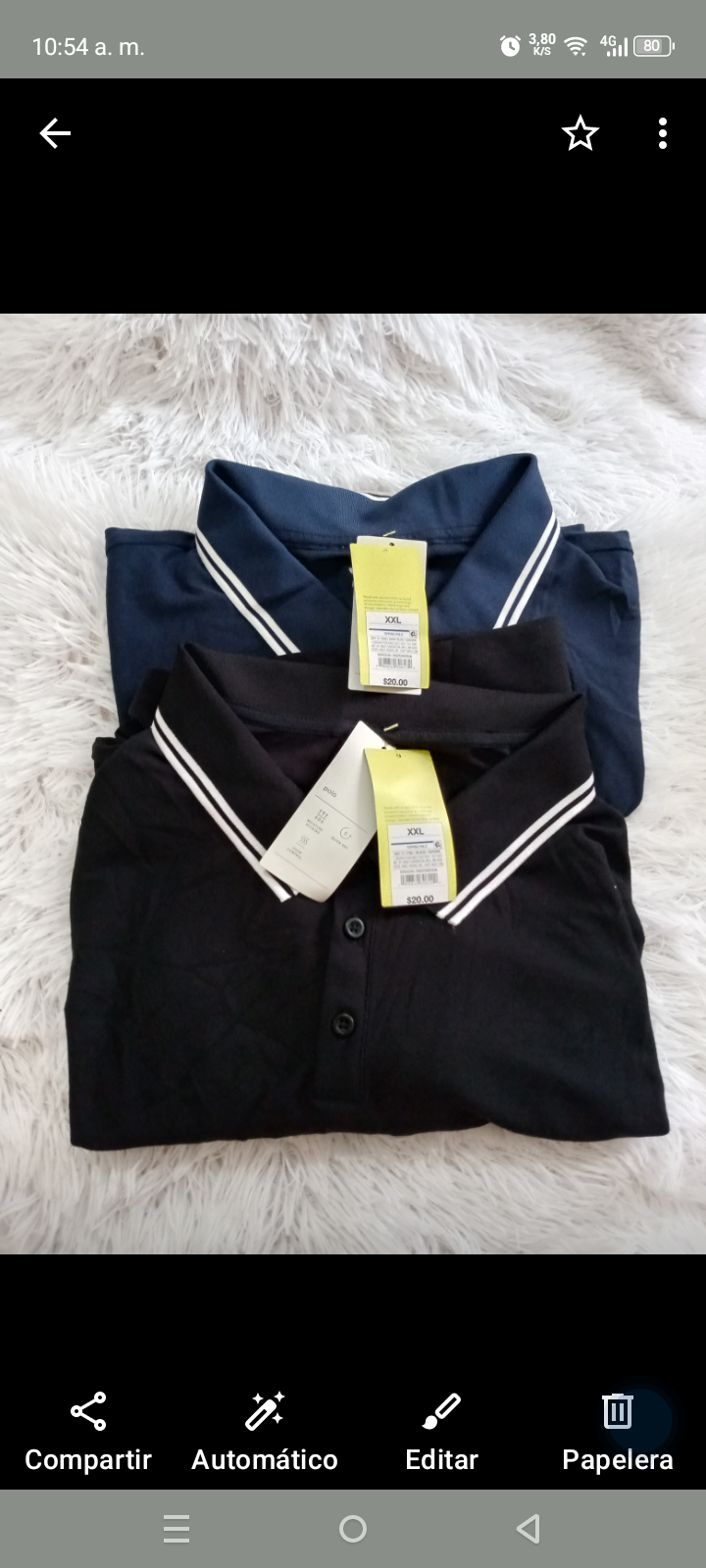 Polo de hombre azul marino XXL